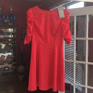 Lucy Wang Red Podka Dot Dress, NWT, SZ S